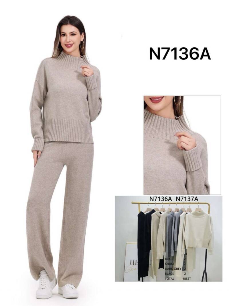 Komplet  damska (Francja produkt) Roz Standard, Mix Kolor .Paczka 8 szt